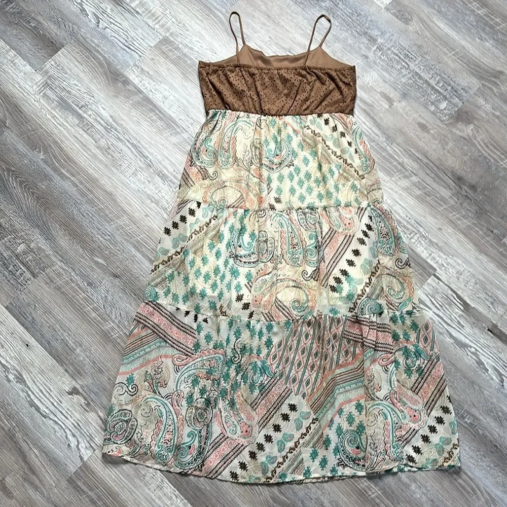 Hearts of Palm Girl Boho Paisley Dress | Girls Size 14 | Eyelet Bodice | WA-1591 - Picture 10 of 10